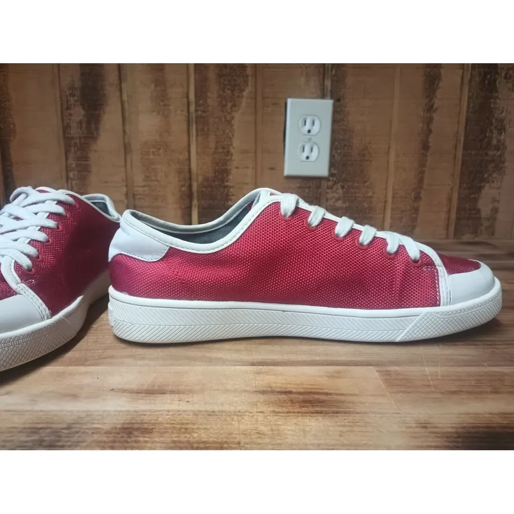 Tommy Hilfiger TWSPRUCE3‎ Womens Sneaker- Red and White Canvas 8M Lace Up